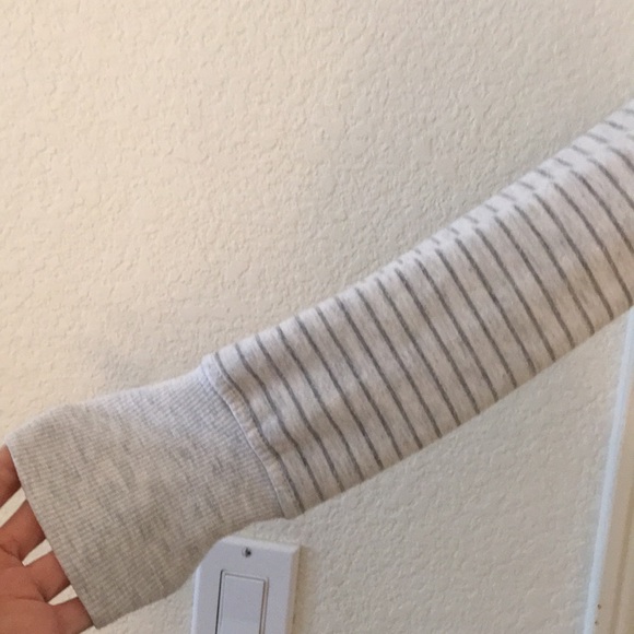 Danskin Gray Striped Crewneck Pullover - Picture 13 of 16